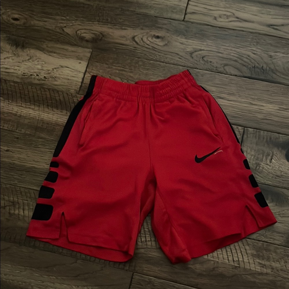 Nike Red and Black Athletic Shorts